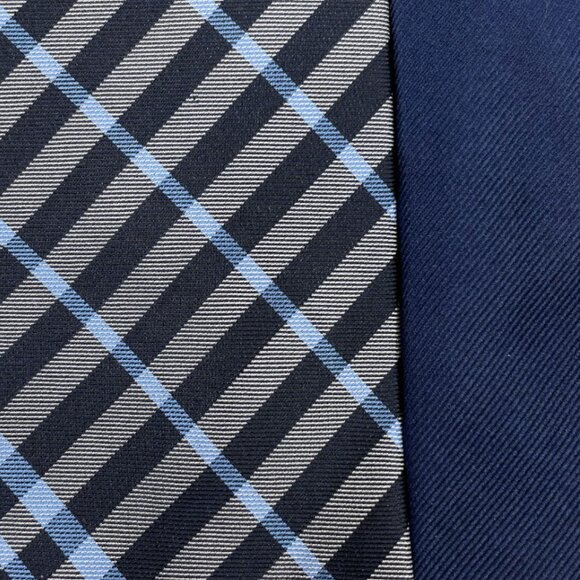 Tommy Hilfiger Silk Tie Plaid Blue Vintage 90's - Picture 3 of 6